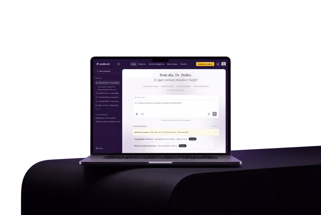 Plataforma Jurídico AI para advogados