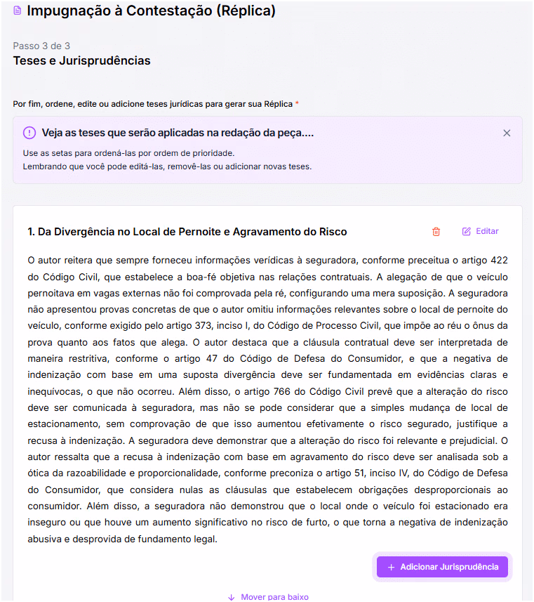 Analise as Teses Geradas.
