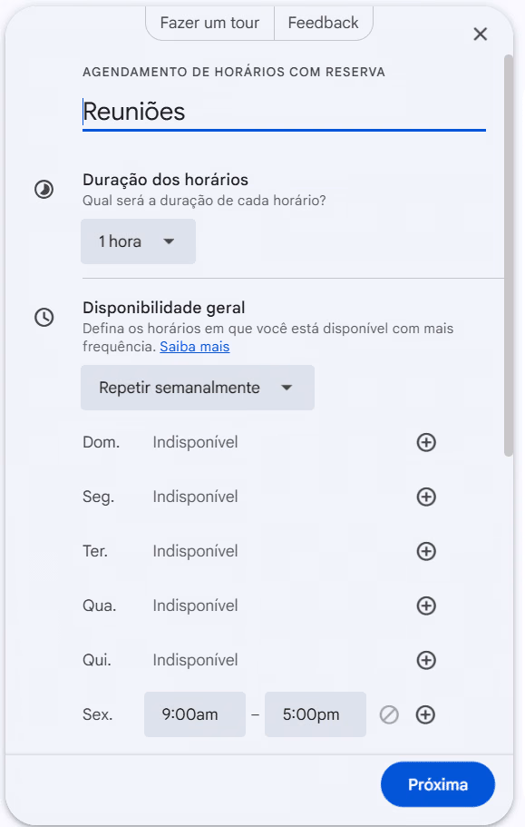 Google Agenda - agendamento de horários