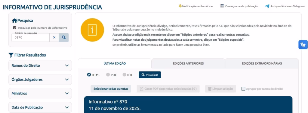 Aba informativo de jurisprudência