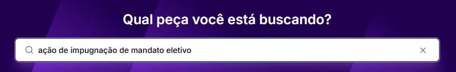 Tela para selecionar AIME