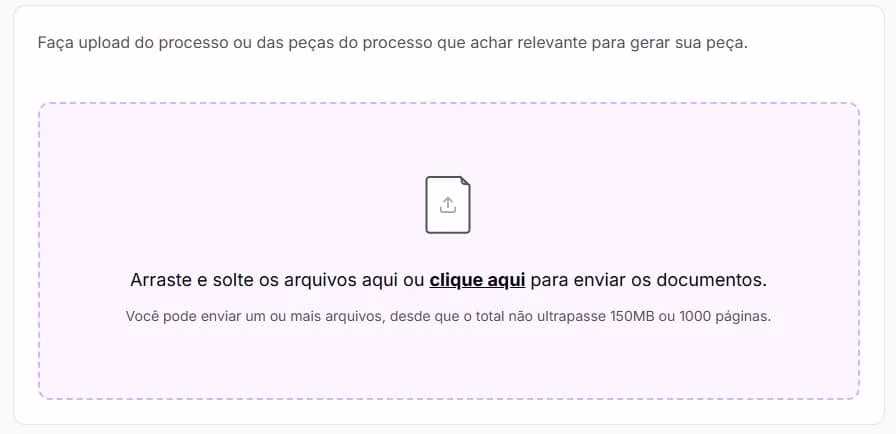 Fazer uploud de documentos