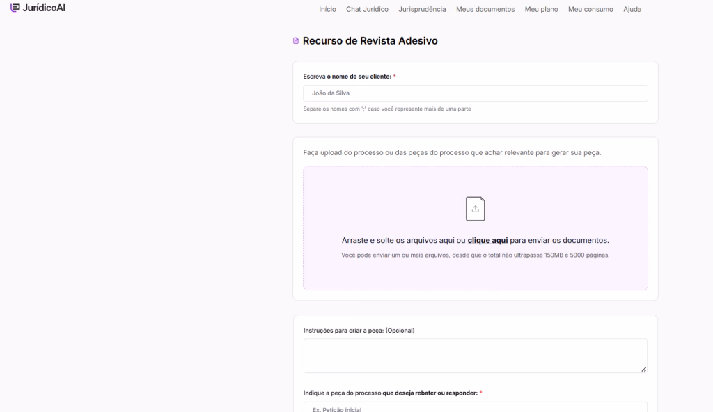 Informações para fazer seu Modelo de Recurso de Revista Adesivo