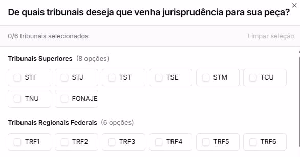 Tribunais para pesquisar jurisprudências